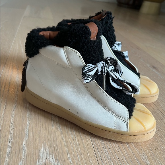 Coach Colorblock High-Top Platform Sneaker with Fur
White/black - Picture 3 of 9